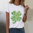 thumbnail image 2 of COMVALUE Funny Cute Shamrock Irish Graphic Tee Top for Women St Patricks Day Shirt (White, M), 2 of 8