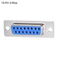 thumbnail image 2 of D-sub Connector Female Socket 15-pin 2-row Port Terminal Breakout Blue 1pc, 2 of 3