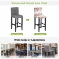 thumbnail image 5 of Coffee Eucalyptus Bar Stool Cover Set of 4, Spring Summer Farmhouse Leaves Watercolor Stretch Bar Chair Cover, Removable Washable Pub Counter Stool Chair Slipcover for Kitchen Dining Room Pub Cafe, 5 of 9