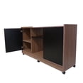 thumbnail image 2 of Mueble Credenza para TV con Ruedas Minimalista (Nogal Neo/Negro Mate) DECOMOBIL CREDENZA DECOMOBIL, 2 of 5