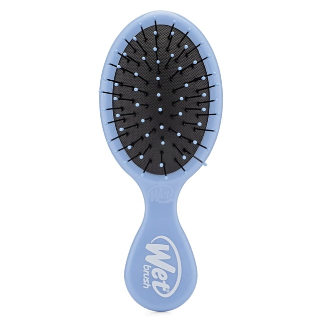 Cepillo de pelo, cepillo húmedo, desenredante, mini desenredante, azul cielo