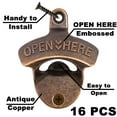 thumbnail image 4 of HAIICEN 16 Packs Bulk Bottle Opener Wall Mount Aged Copper Deck Craft Drink Bottle Cap Opener for Customized, 4 of 4