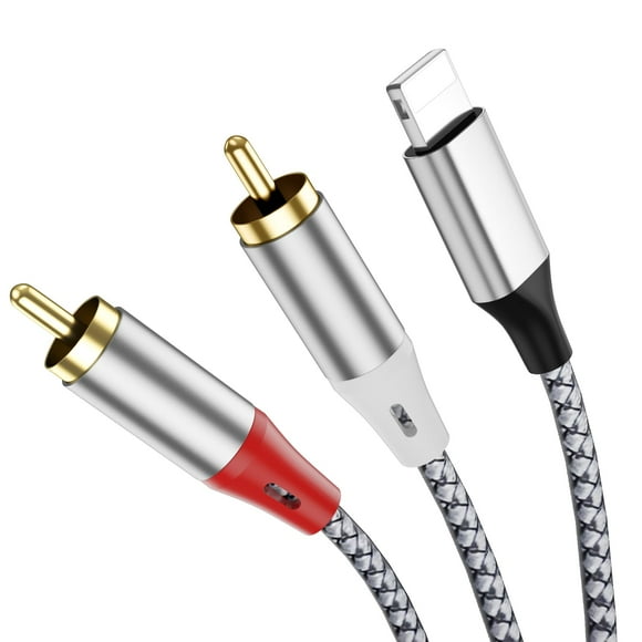 Cable adaptador Liaoan Li-ght-ni-NG a 2 RCA estéreo de 1 m