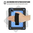 thumbnail image 6 of Dteck Case For iPad Pro 11" 2nd Generation Case with Screen Protector, Heavy Duty Shockproof Protective Cover with 360 Rotate Stand /Hand Strap/ Should Belt /Pencil Holder,Black+Blue, 6 of 7