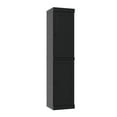 thumbnail image 2 of 100% Solid Wood 16.5" Kitchen Pantry Storage Cabinet with Doors and Adjustable Shelves, Black Wooden Cabinet, 2 of 7