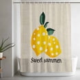 thumbnail image 5 of Yellow Lemons Small Stall Shower Curtain, Waterproof Shower Curtains for Bathroom, Summer Botanical Farmhouse Rustic Washable Fabric Cloth Bath Curtain for Bathtub Decoration with Hooks 36x78 Inches, 5 of 9