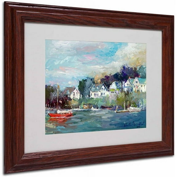 Richard Wallich 'Dock' Matted Framed Art