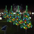 thumbnail image 4 of Aovciust 4PCS Solar Christmas Tree for Outdoor Christmas Decoration Pathway Lights with 80 C6 Multi-Color Lights Water Proof for Garden Yard and Outside Decorations, 4 of 7