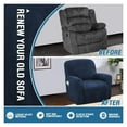 thumbnail image 5 of Stretch Relax Recliner Slipcover, Single Seat Velvet Recliner Chair Cover Armchair Covers Sofa Slipcover Soft Recliner Cover Recliner Protector-navy, 5 of 7