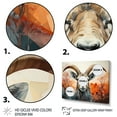 thumbnail image 3 of Designart "Explorer Geometric Goat Mountain painting" Animals Floater Framed Wall Art Living Room, 3 of 7