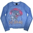 thumbnail image 3 of Def Leppard Women's Long Sleeve T-Shirt: Lightning Leopard (Mesh) (X-Small), 3 of 3
