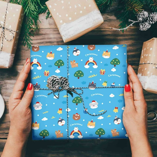 Papel de Regalo de Navidad Xihbxyly Piezas Gran Tamaño Vitela