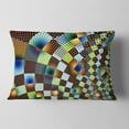 thumbnail image 2 of Designart Fractal Geometric Ornament Design - Contemporary Throw Pillow - 12x20, 2 of 5