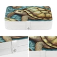 thumbnail image 4 of Turtle Earring Organizer Holder Jewelry Stand, PU Leather with Removable Compartment, Portable, 4 of 6