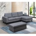 thumbnail image 2 of Topline Home Furnishings 2-piece Sectional with Right Side Chaise Chenille, 2 of 3