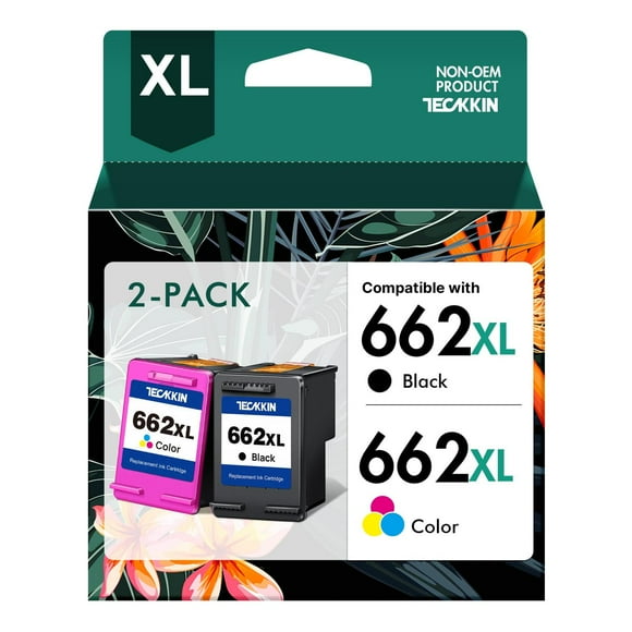 Cartuchos de Tinta TECKKIN Negro y Color Compatibles para HP 662 662XL Deskjet 1015 1515 2515 2545 3