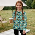 thumbnail image 5 of Psesaysky 2 Pack Rooster Floral Girls Long Sleeve Shirts Soft Lightweight Crewneck 11-12 Years Girls' Basic Long-Sleeve T-Shirts Toddlers' Winter Tees, 5 of 6