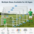 thumbnail image 4 of Slsy Foldable Soccer Goal - 10x6FT Soccer Goals for Backyard - Foldable Steel Soccer Goal with Training Target & 6 Cones for Teens/Adults Practice Training, 4 of 7