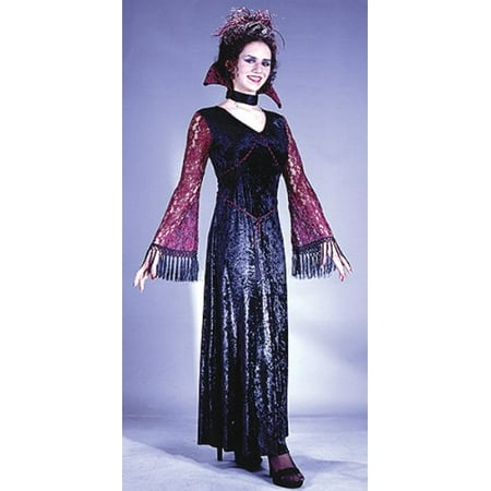 Fun World Womens 'Gothic Lace Vampiress' Halloween Costume, Black/Purple, S/M