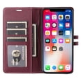 thumbnail image 3 of Premium Wallet Case for iPhone 17 Pro Max with Card Slots & Kickstand, Flip Cover Red, 3 of 7