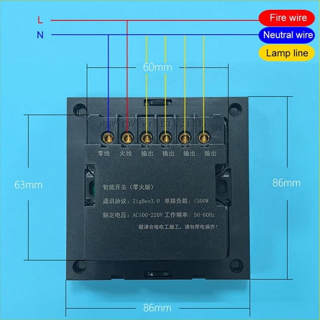 2X Tuya Zigbee 3.5 Inch Smart Wall Switch Touch Screen 4 Groups Switch 8-Way Scene Radar Sensor Dimming Switch A