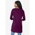 thumbnail image 2 of Roaman's Women's Plus Size Cotton Ultimate Long Sleeve V-Neck Tunic, 2 of 6