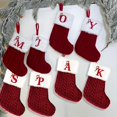 thumbnail image 2 of YZhouD Nuevas decoraciones navideñas Medias navideñas Bolsa de regalo Medias navideñas tejidas con letras rojas Navidad Medias grandes para mascotas Medias navideñas colgantes para perros (A), 2 of 7