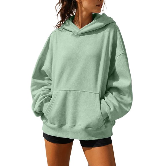HCYSFG Oversized Hoodies For Women Trendy Casual Long Sleeve Hooded Sweatshirts 2026 Y2k Cozy Pullover Hoodie With Pockets