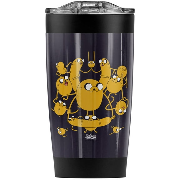 Adventure Time/Multiple Jakes Stainless Steel Tumbler 20 oz Coffee Travel Mug/Cup, Vacuum Insulated & Double Wall with Leakproof Sliding Lid | Great for Hot Drinks and Cold Beverages