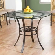 Southern Enterprises Lucianna Round Glass Top Dining Table