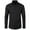 Black, variant on Men's Business Dress Shirts Casual Fashion Long Sleeve Turn-Down Collar Button Shirt Blouse Black