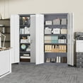thumbnail image 2 of Crownland 72" Metal Storage Cabinet, Lockable Garage Cabinets, High Office Storage Cabinet with Adjustable Shelves for Garage, Home Office, Classroom, Pantry, File(Grey White-Narrow Size), 2 of 16