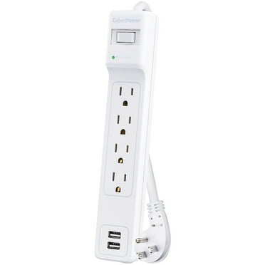 8-Outlet (6-Rotating) Surge Protector 15A 120V 1800 Watts 2160 Joules ...