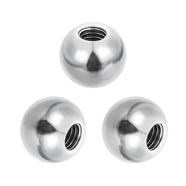 Uxcell Bouton Boule Écrous, Acier Inoxydable Rond Solide Trou Aveugle Capuchon de Vis Décoratif Poignée de Machinerie Matériel M5x10mm 3