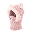 thumbnail image 4 of yocbz Beanie Hats for Baby Girls Boys Children's Hat Neck Cover 3 Piece Set for Boys and Girls Outdoor Warmth Windproof Ear Knitted Hat Pink,One Size, 4 of 4