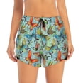thumbnail image 4 of Lsque Retro Flying Butterflies Printed Women's Running Shorts with Liner Pockets,Elastic Quick Dry Workout Athletic Gym Yoga Shorts,Womens High Waist Shorts-X-Large, 4 of 9