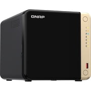 QNAP Turbo NAS TS-464-8G SAN/NAS Storage System - 1 Celeron N5095 Quad-core (4 Core) - 4 x HDD Supported - 0 x HDD Installed - 4 x SSD Supported - 0 x SSD Installed - 8 GB RAM DDR4 SDRAM - Serial A...