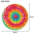 thumbnail image 6 of Colorful Rainbow Tie Dye Spiral Pattern Round Tablecloth 60"x60",Wrinkle Wipeable Table Cloth for Kitchen Dining Room Picnic Patio Party, 6 of 6