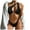 C843/Black, variant on XIYON Bikini Sets For Women Solid Color V Neck Knot Front Push Up High Leg Thong Two Piece Swimsuit Bathing Suit 2026