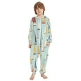thumbnail image 2 of Vzayyk 4T-14Y Size Aviliable Cozy One-Piece Footless Sleeper Pajama Sailboat Vector, 2 of 8