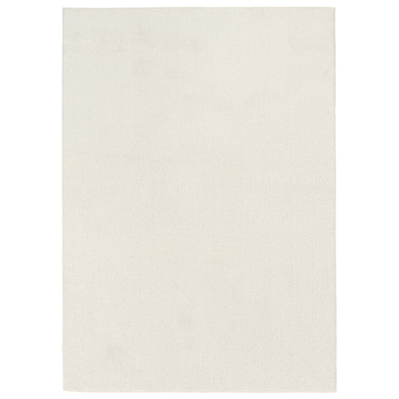 Garland Rug Clayton Plush White Basic Utility Indoor Area Rug, 5' x 7'