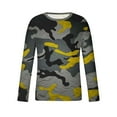 thumbnail image 5 of Azrian Men's Camouflage Long Sleeved T-shirt Non Positioning Printing Long Sleeved Round Neck Pullover Casual Sports T-shirt Top, 5 of 5