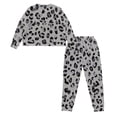 thumbnail image 3 of DISNIMO Womens Pajama Sets Leopard Print 2 Pcs Long Sleeve Sleepwear Set Soft Comfy Nightwear Casual Loungewear with Pockets Crew Neck Pullover Top with Long Pants, S, 3 of 7
