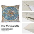 thumbnail image 3 of Juego de 2 fundas de almohada estilo bohemio de 18 x 18 pulgadas, diseño de alfombra vintage bohemia, decoración étnica antigua, funda de cojín con patrón de doble cara, 3 of 5