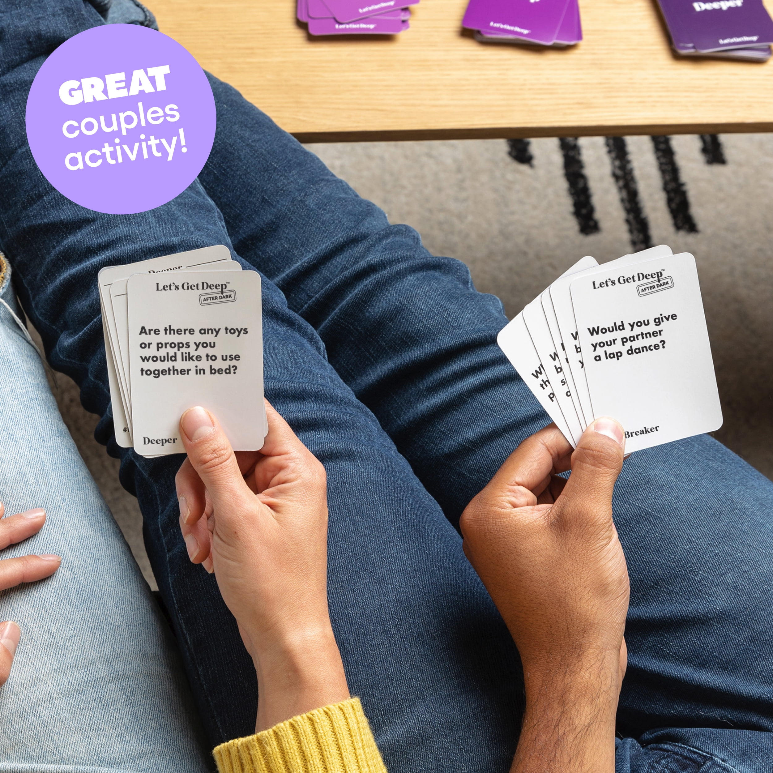 Jeu De Couple WHAT DO YOU MEME? Let's Get Deep (Version Britannique), Questions Profondes Pour Les Couples, Jeu De Cartes En Langage D'amour, Excellent Cadeau Pour Votre Partenaire, à Partir De 17