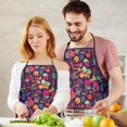 thumbnail image 5 of Pioneer Flower Floral Print Pattern Apron-Garden Aprons for Women with Pockets-Cotton Linen Waterproof Kitchen Cooking Gardening Aprons Adjustable for Kitchen,Cooking,BBQ and Salon 33x27 Inch, 5 of 7