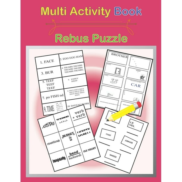 Multi Activity Book Rebus Puzzle Word Plexer Puzzle Game Story Rebus Large Fun And Relaxing Paperback Walmart Com Walmart Com
