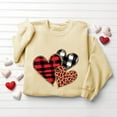 thumbnail image 5 of VKOYWKM Heart Print Sweatshirts for Women Oversized Valentine's Day Pullover Pink Long Sleeve Crewneck Sweatshirt Valentine's Gifts Pullover Tops, 5 of 7