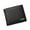 Black, variant on Ludlz Men Luxury Faux Leather Coin Pocket Credit Card Slot Bifold Short Wallet Purse