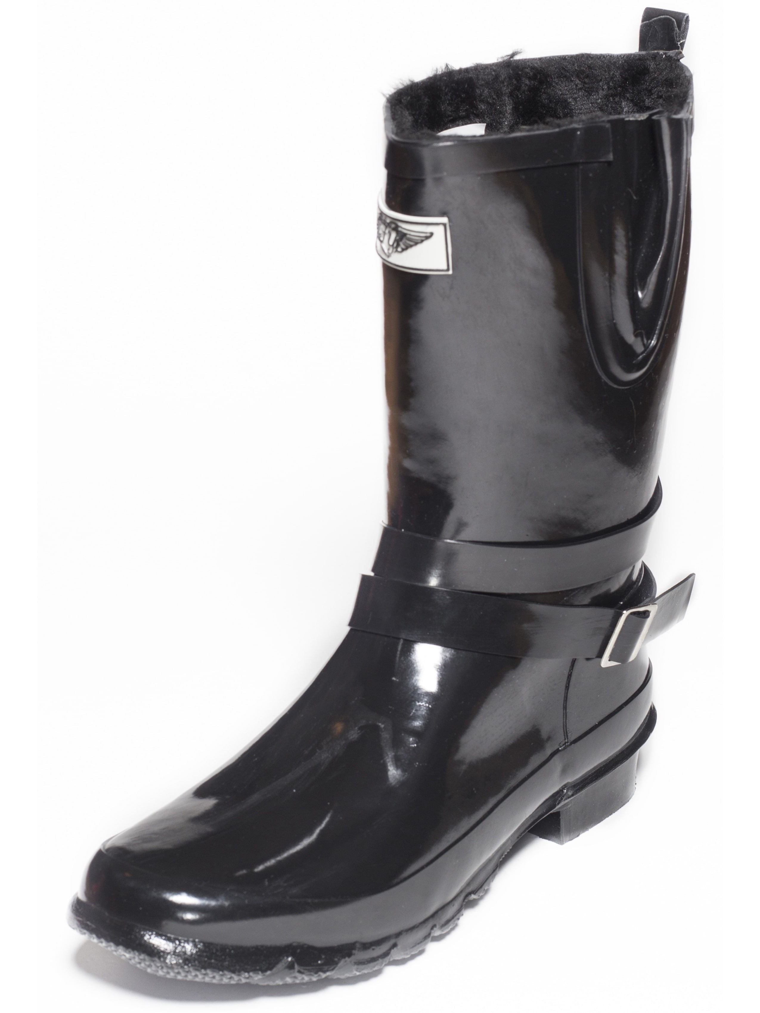 lined rubber boots womens